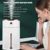 1000ml Cool Mist Humidifier with Colorful LED Light Small USB Personal Desktop Humidifiers Touch Control for Home Office Dorm White view 3
