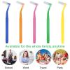 40pcs 5 Sizes Angled Interdental Brushes for Teeth Cleaning for Braces Cleaning view 2