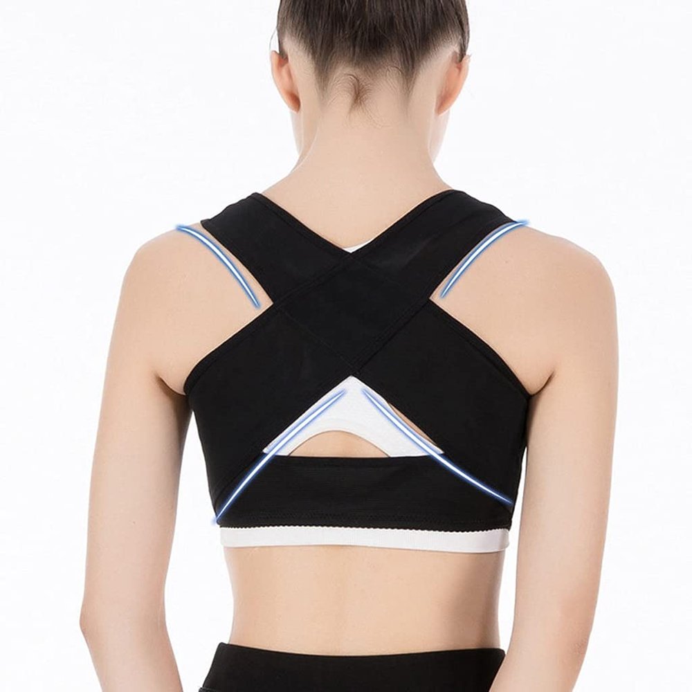 FBHappiness Invisible Body Shaper Corset Women Chest Posture Corrector Belt Back Shoulder Support Brace Posture Correction (D S)