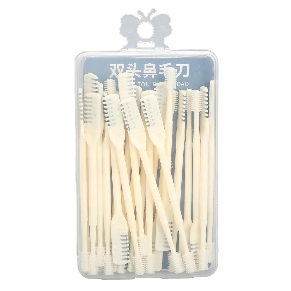 24 Pcs Nose Hair Trimmer, 360 Degree Rotating Double Head Nose Hair Plucker, Deep Cleaning Nasal Plucker Tweezers Cutter