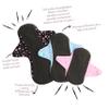 6Pc Reusable Sanitary Pads Multi Size Set Sakura Liners for Light to Heavy Flow and Leaks, Washable Period Pads, Inconsistency Towels - Bamboo Charcoal Fabric for Sensitive Skin by Little Miss Period view 2