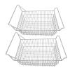 Keebgyy 2pcs Freezer Baskets, Deep Refrigerator Freezer Baskets, Chest Freezer Household Wire Storage Basket Bins Organizer with High Low Handles for Kitchen Cabinet(50x27cm / 19.7x10.6in) view 1