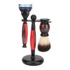 3PCS Shaving Kit, Mens Shaving Brush Set, Includes Manual Razors Stand Holder Shaving Brushhair Beard Shave Brush Kit for Dad Husband Boyfriend Father's Day Gift view 1