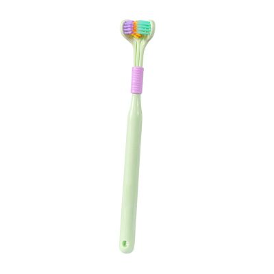 1/3 Pack Three Sided Toothbrush - Teeth Cleaning Bristles Soft Toothbrushes | V Shaped Brush with Non-Slip Handle, All-Round Cleaning Sensory Toothbrush, Care for Kids and Adults