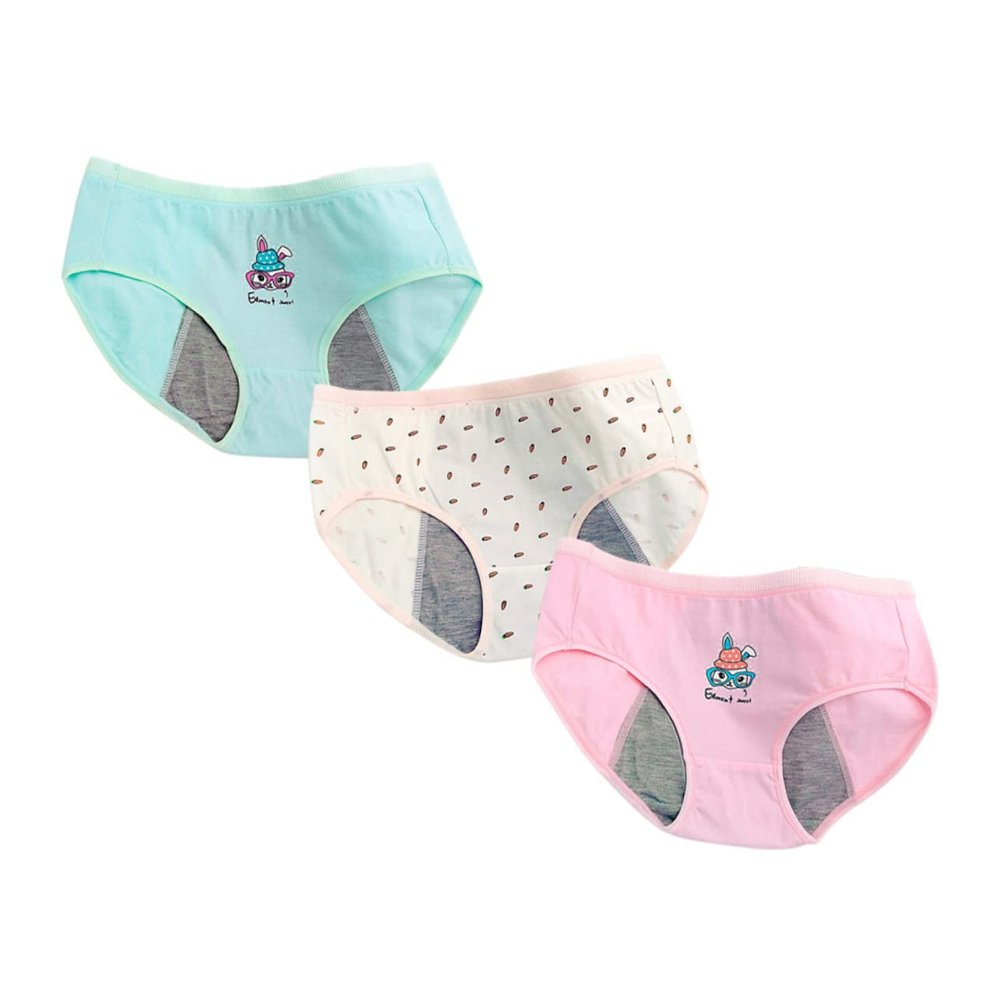 LIFKOME 3pcs Period Pants for Women Breathable Menstrual Briefs Leak Comfortable for Girls
