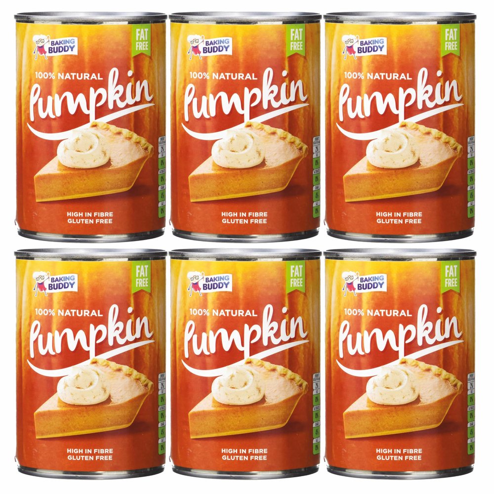 Baking Buddy Tinned Pumpkin Puree - 425g x 6 (Pumpkin Pie Filling), 100% Natural