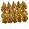 BCOATH DIY Cake Decor 24pcs Leaf Folding Fan Shaped Picks Party Cupcake Toppers Boho Style view 1