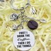 Coffee Keychain Barista Gifts Coffee Lovers Gift Ideas Coffee Themed Gifts for Birthday Christmas Gifts for Women Men Coffee Addict Coffee Gifts for Coworker Boss Friends Caffeine Coffee Cup Jewelry, view 4