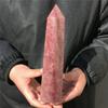EKFBQBGW Natural Strawberry Crystal Obelisk Wine Red Crystal Pyramid Collection Home Collections view 2