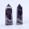 EKFBQBGW 2pcs Natural Crystals Rock Dream Amethyst Points 4.72Inch to 4.96inch Home Collections view 1