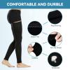 Evolyline Medical Toeless Thigh High Compression Stockings Women & Men with Silicone Band, Firm 20-30 mmHg Compression Socks Graduated Support Socks Stockings for Varicose Veins, Edema, Flight Flying view 2