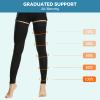 Evolyline Medical Toeless Thigh High Compression Stockings Women & Men with Silicone Band, Firm 20-30 mmHg Compression Socks Graduated Support Socks Stockings for Varicose Veins, Edema, Flight Flying view 3