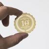 10th Anniversary Cupcake Toppers Engraved Discs - Pack of 6 - Anniversary Party Cupcake Toppers - Celebration Cupcake Toppers - Acrylic Mirror Cake Topper view 3