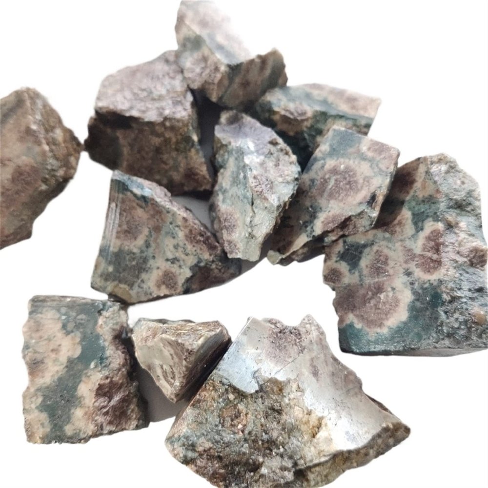 EKFBQBGW 1pc Natural Green Cherry Agate Raw Stone Essential Oil Stone Teaching Home Decoration Home Collections