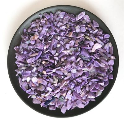 EKFBQBGW 500g Natural Charoite Jewel Crystal Gravel Polished raw Gemstone Quartz Gravel Rock Gifts for Home Collections (Color : 500g 8-12mm)