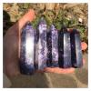 EKFBQBGW 5PCS Natural LEPIDOLITE Crystal Hexagon Wand Single Point Lilacs Stone Tower for Decoration Home Collections view 3