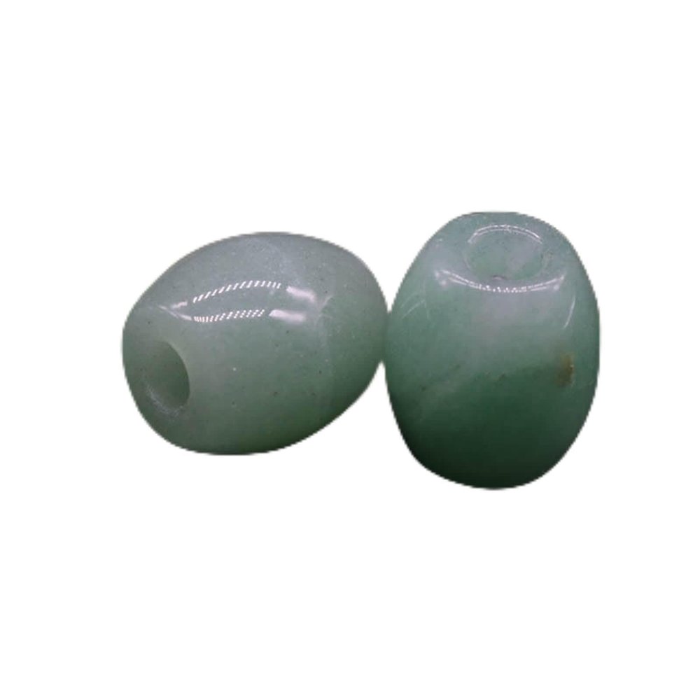 1PC Natural Crystal Stone Big Hole Beads Agate for Jewelry Making Spacer Bead Women Men Bracelet Necklace Pendant Home Collections (Color : Green Urine, Size : 16x18mm-hole 5mm-1PC)