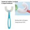 Kids Toothbrushes,2 Pcs U Shaped Toothbrush 360All-Round Cleaning Silicone Teeth Brush for Kids Blue and Pink (6-12 Years Old) view 3