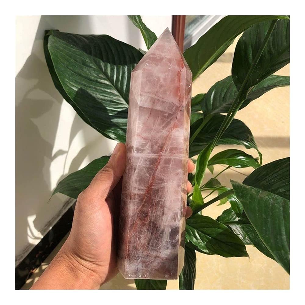 EKFBQBGW Stone Crafts Natural red Gum Flower Crystal Tower Natural Crystal Home Collections