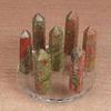 EKFBQBGW 1 Set Natural Seven Star Array Flower Emerald Quartz Crystal Epidote Stone Point Home Collections view 2