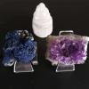 EKFBQBGW 1pc Natural White Selenite Skyscraper Amethyst Cluster Azurite Malachite Crystals Stones Combos Set Home Collections view 4