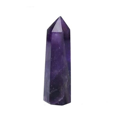 EKFBQBGW 1pc Natural Stone Amethyst Quartz Wand Crystal Hexagon Stone Home Decoration Polished DIY Craft Gifts Household Home Collections (Color : Amethyst 1pc, Size : 1.97-2.36in)
