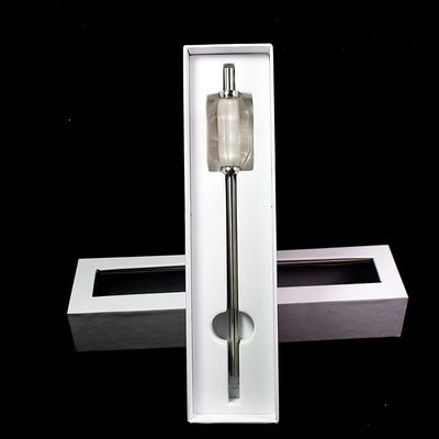 for Eco-Friendly Reusable Natural Crystal Amethyst Stainless Steel Drink Straw Rose Quartz with Brush Gift Home Collections (Color : Clear Quartz)
