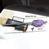 for Eco-Friendly Reusable Natural Crystal Amethyst Stainless Steel Drink Straw Rose Quartz with Brush Gift Home Collections (Color : Clear Quartz) view 4