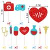 Qttier 18Pcs Nurse Cupcake Toppers, Nurse Graduation Toothpicks,RN Themed Cupcake Toppers,Nurse Retirement Cake Picks,Nurse Graduation Decorations view 2