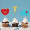 Qttier 18Pcs Nurse Cupcake Toppers, Nurse Graduation Toothpicks,RN Themed Cupcake Toppers,Nurse Retirement Cake Picks,Nurse Graduation Decorations view 4