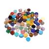 10-100PC 10mm Round Flat Back Cabochon Bead Natural Stone Crystal DIY Jewelry Ring Earring Pendant Necklace Gems Lots Wholesale Natural Stones Home Collections (Color : Mix Random Stones, Size : 50p view 2