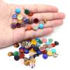 10-100PC 10mm Round Flat Back Cabochon Bead Natural Stone Crystal DIY Jewelry Ring Earring Pendant Necklace Gems Lots Wholesale Natural Stones Home Collections (Color : Mix Random Stones, Size : 50p view 4