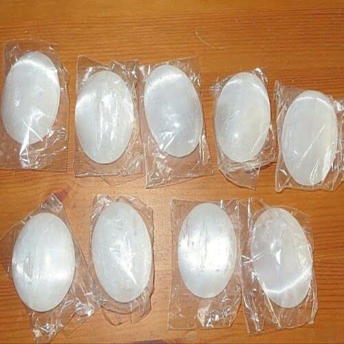 EKFBQBGW Lot of 10 Selenite Palm Stone Rock Crystal Polished See Pictures Home Collections