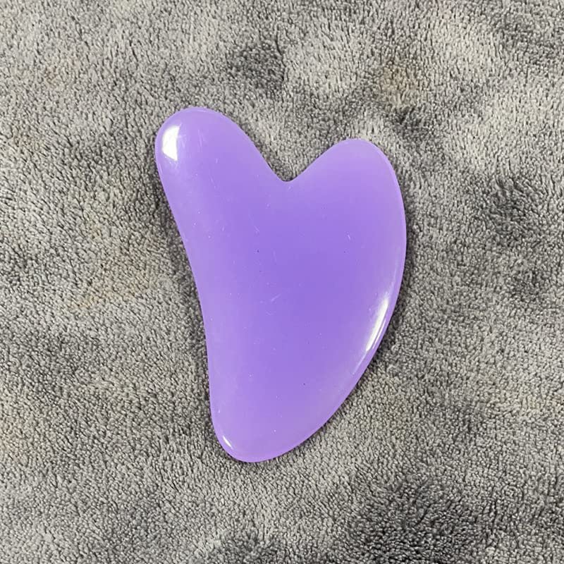 1pc Heart Shape SPA Massage Gua Sha Scraping Massage Scraper Face Massager Guasha Board Massager for Face (Color : H)