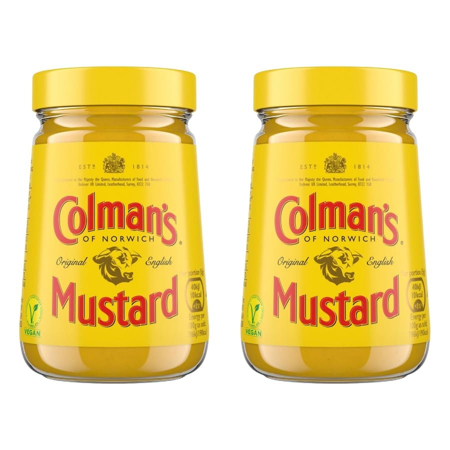 Colman's Original English Mustard 170g - 2 Pack | This hot and delicious mustard is the perfect accompaniment to sandwiches, meats, or salads  just a small dollop can make all the difference.