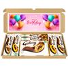 Selection Box Chocolate Hamper | Letter Box Gift | Fullsize Galaxy Chocolate bars | Ideal Gifts For Women, Men, Kids (Happy Birthday (Pink), Full Size) view 1
