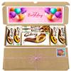 Selection Box Chocolate Hamper | Letter Box Gift | Fullsize Galaxy Chocolate bars | Ideal Gifts For Women, Men, Kids (Happy Birthday (Pink), Full Size) view 2