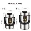 ZLJSHZS Women Insulated Food Container Vacuum Soup Thermos Bento for School, Office, Picnic, Travel,Silver,2.4L view 2