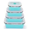 ZLJSHZS es 4Pcs Set Foldable Silicone Food Fruit Salad Storage Food Box Container Dinnerware Conveniently view 1
