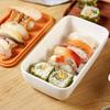 ZLJSHZS es Wood Bento Box Ceramic Bowl BPA Free Portable Food Container with Cutlery Students Picnic School view 2