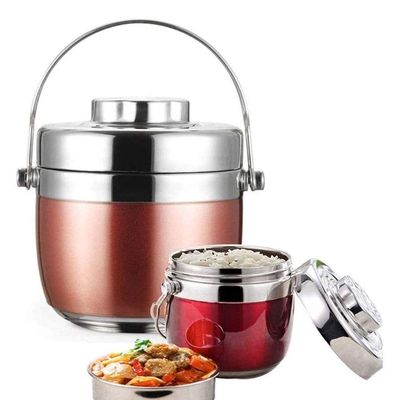 ZLJSHZS es 1.5L Portable Leakproof Food Container, Thermal Insulation Food Soup Bottle, Stainless Steel for Outdoor Food Storage