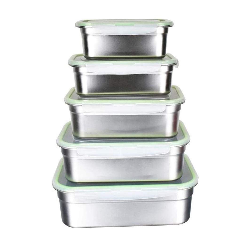 ZLJSHZS es Preservation Box; Sealed Box; Storage Box; Storage Box; Food Grade Material; Large Capacity, Rectangular, with Lid,Bento-Styled Lunch Solution Offers Durable