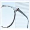 FUQINQINGOZ Anti Blue Light Retro Round Reading Glasses Anti Glare Computer Readers HD Flat Light Mirror Presbyopic Glasses (Color : Black-Transparency, Size : +350) view 3