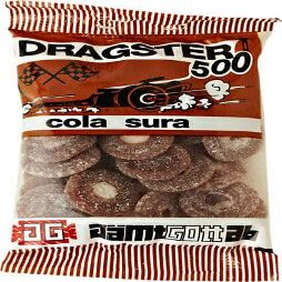 Dragster 500 Cola Sour Gummy Candy 15 Packs of 50g SPSP Pack (SOPOSOPO)