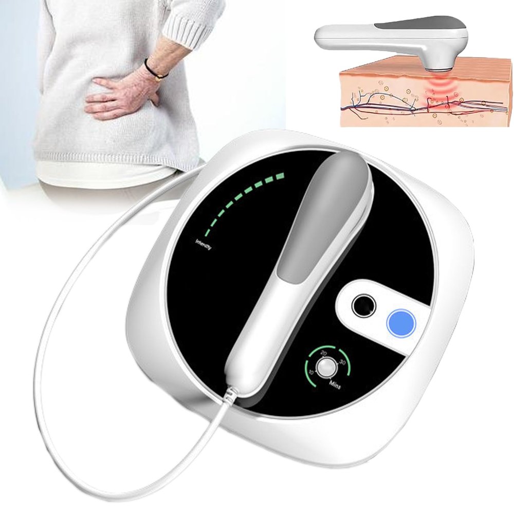 vanenferse Hand-Held Ultrasound Therapy Machine, Body Pain Relief Deep Muscle Massager, Home Portable Pain Relief Device for Knees Shoulders Lumbar Arms Neck, Timer