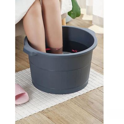 1pc Plastic Bucket Foot Tub Bath Bucket Bathroom Foot Wash Basin Laundry Buckets Portable Water Container Bathroom Accessory (Blue) lofty ambition Star of Light