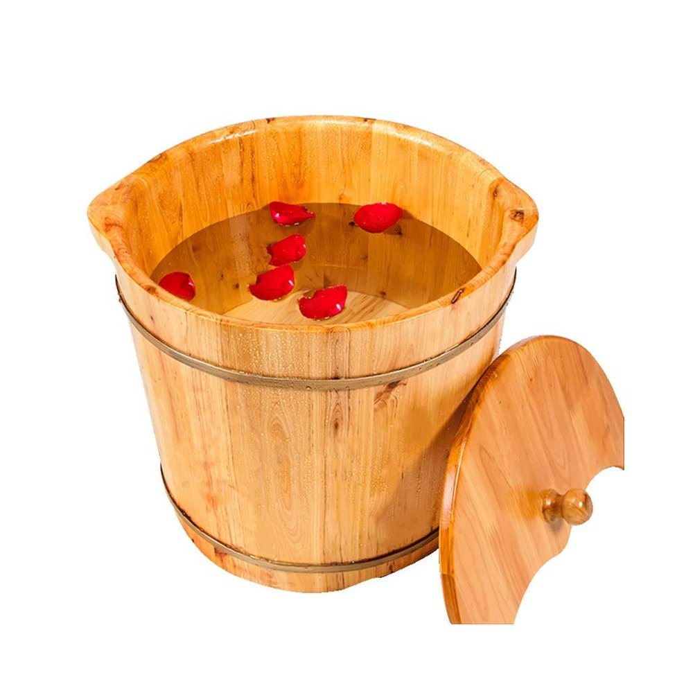 UYDJAKX Sauna Wooden Bucket,Spa, Sauna,Soak,Handmade Massage Bucket Foot Bath,Foot Spa Wash Bucket Feet Bath Basin Tub Present vision Star of Light
