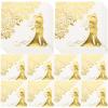 Alipis 60sheets Foil Napkins Wedding Banquet Dinner Party Supplies Gold Paper Napkins for Restaurant Receptions view 1