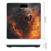 YJWANDL Scale for Body Weight Wild Wolf in The Fire Print Weight Scale Digital Scale Body Fat Scale Weight Scale LCD Scale Slim Scale, style view 2