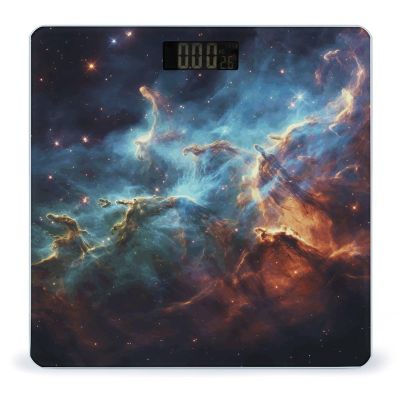 YJWANDL Scale for Body Weight Universe Galaxy Space Print Weight Scale Digital Scale Body Fat Scale Weight Scale LCD Scale Slim Scale, style